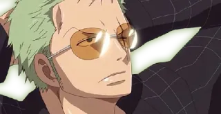 😎 Zoro One Piece anime, swordsman, pirate, green hair telegram sticker