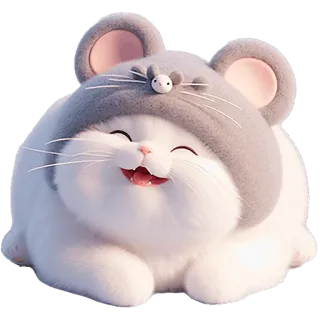 🤤 แมว, หนู, น่ารัก, สัตว์, การ์ตูน, สัตว์เลี้ยง, สัตว์เลี้ยงลูกด้วยนม whatsapp sticker