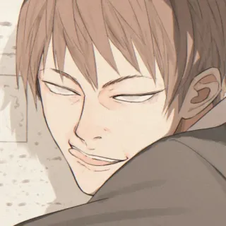 🤤 Mann, Anime, Grinsen, Gesichtsausdruck, Charakter telegram sticker