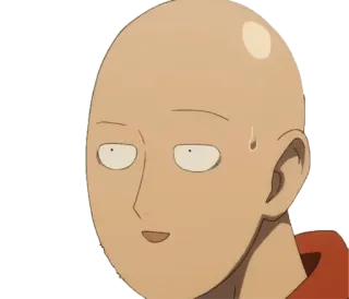 😕 Saitama One-Punch Man Anime, Saitama, One-Punch Man, Héroe, Calvo, Manga, Divertido telegram sticker