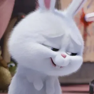 🙈 Snowball The Secret Life of Pets conejo, conejito, lindo, animal, mascota, dibujos animados, animado whatsapp sticker