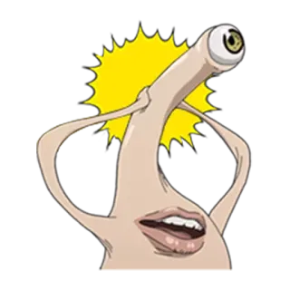 😲 monster, anime, strange, creature, eye, mouth telegram sticker