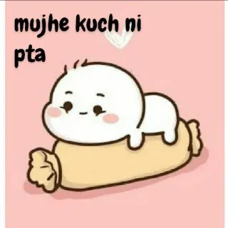 🙄 mujhe kuch ni pta Hoạt hình, Dễ thương, Kawaii, Nhân vật, Minh họa, Đồ ăn, Ngọt telegram sticker