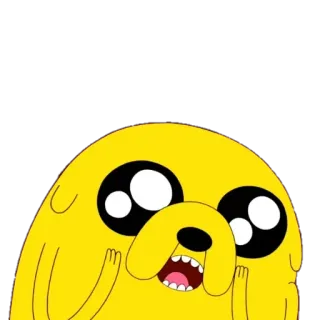 😍 Jake Adventure Time Cartoon, Hund, Gelb, Adventure Time, Jake telegram sticker