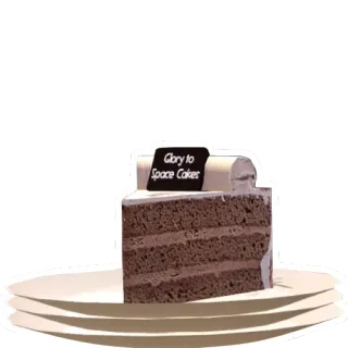 🍰 Glory to Space Cakes bolo, bolo de chocolate, sobremesa, space cakes, doce telegram sticker