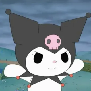 🖤 Kuromi Kuromi, Sanrio, Desenho animado, Anime, Personagem, Fofo whatsapp sticker