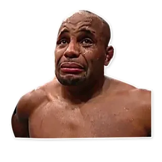 😢 Daniel Cormier piangere, triste, arrabbiato, combattente, mma, emotivo telegram sticker
