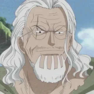 🏴‍☠️ Silvers Rayleigh One Piece аниме, манга, one piece, сильверс рейли, темный король telegram sticker