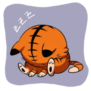 🐯 ZZZ 잠자는, 호랑이, 만화, 귀여운, 동물, 게으른 telegram sticker
