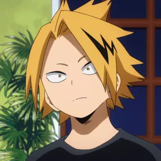 📚 Denki Kaminari My Hero Academia anime, my hero academia, denki kaminari, electricity, superhero telegram sticker
