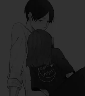 ❤️‍🔥 Good night Anime, Coppia, Romantico, Buonanotte telegram sticker