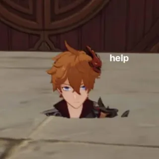 😩 Tartaglia Genshin Impact help anime, juego, tartaglia, ayuda, genshin impact, personaje, chico whatsapp sticker