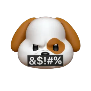 🐶 &amp;$!#% Cane, Emoji, Offensivo, Censurato whatsapp sticker