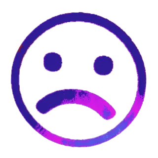 🤔 sedih, emoji, wajah, biru, ungu, stiker telegram sticker