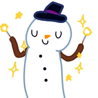 🤩 snowman, winter, holiday, snow, sparkle, cute, happy, celebration telegram sticker