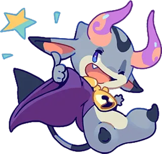 😉 cartoon, animal, cute, fantasy, cheerful, illustration, whimsical telegram sticker