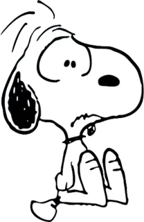 😳 Snoopy Peanuts 犬, 漫画, 悲しい, 動物, キャラクター telegram sticker