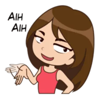 😏 AIH
AIH cartoon, character, woman, brunette, animated, sticker telegram sticker