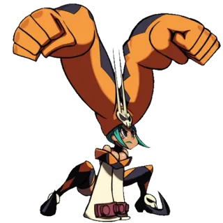 🏆 Cerebella Skullgirls 비디오 게임, 격투 게임, Cerebella, Skullgirls, 캐릭터, 애니메이션, 만화 telegram sticker