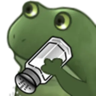 🧂 frog, salt, meme, animal telegram sticker