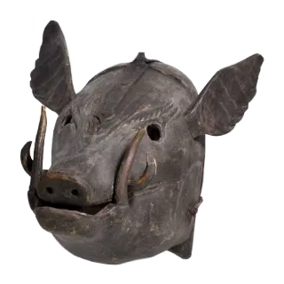 🐗 маска, животное, свинья, кабан, клыки, костюм telegram sticker