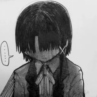 😞 … Anime, Manga, Personaje, Arte, Ilustración, Boceto, Dibujo telegram sticker