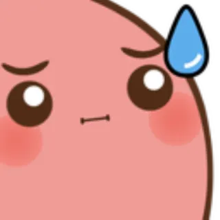 😅 Мультик, Эмодзи, Лицо, Грустный, Пот, Выражение telegram sticker