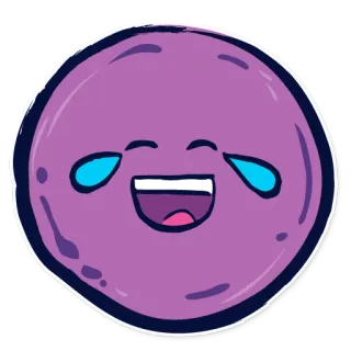 😂 Emoji, Risa, Alegría, Feliz, Morado, Llorando telegram sticker