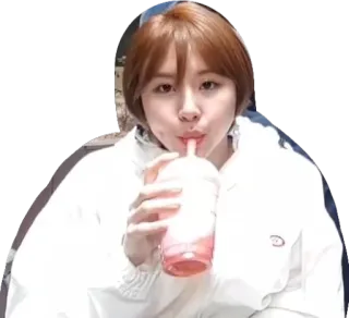 😶 wanita, minum, minuman, sedotan, santai, potret telegram sticker