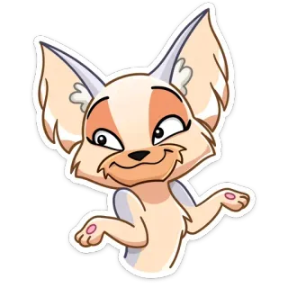 🤷‍♂️ raposa, desenho animado, animal, fofo telegram sticker