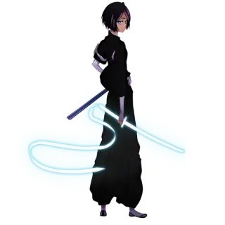 😏 Rukia Kuchiki Bleach Anime, Épée, Arme, Shinigami, Faucheur d'âmes whatsapp sticker