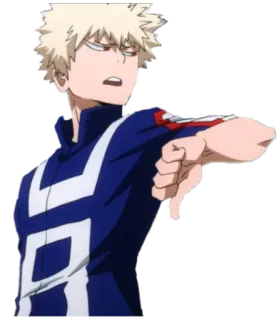 👎 Katsuki Bakugo My Hero Academia 动漫, 角色, 踩, 我的英雄学院, 爆豪 telegram sticker