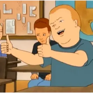 👍 Bobby Hill King of the Hill desenho animado, personagem, joinha, animação, comédia whatsapp sticker