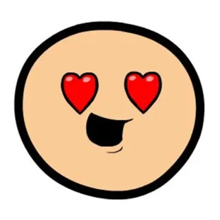 😍 Emoji, Herzaugen, Liebe, Cartoon, Gesicht, Ausdruck telegram sticker