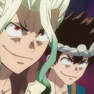 🗿 Senku Ishigami Dr. Stone anime, Dr. Stone, Senku Ishigami, manga, science, characters telegram sticker