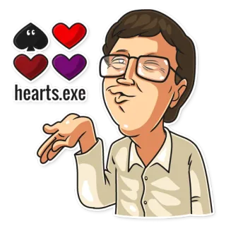 😘 hearts.exe coeurs, exe, ordinateur, jeu, dessin animé telegram sticker