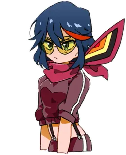 😠 Mako Mankanshoku Kill la Kill Anime, Kreskówka, Manga, Kill la Kill, Mako, Mako Mankanshoku telegram sticker