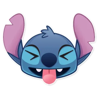 😝 Stitch Stitch, Disney, Lilo & Stitch, emoji, cute, funny telegram sticker