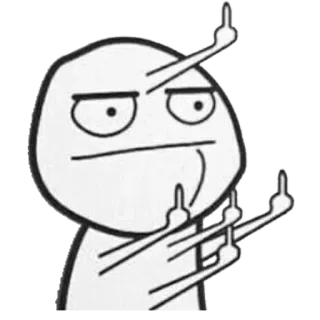 🖕 ngón giữa, xúc phạm, vô lễ, tức giận, phim hoạt hình telegram sticker