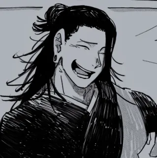 🕸 Suguru Geto Jujutsu Kaisen Anime, Manga, Cattivo, Sorriso, Stregone telegram sticker