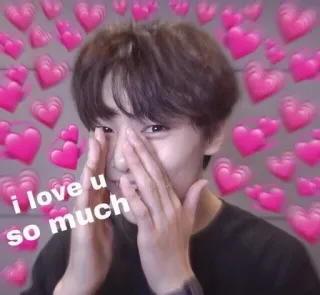 ❤ i love u so much Liebe, Herzen, Kpop, Idol, süß, liebevoll telegram sticker