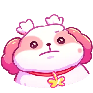 😐 강아지, 개, 귀여운, 동물, 카와이, 스티커 telegram sticker
