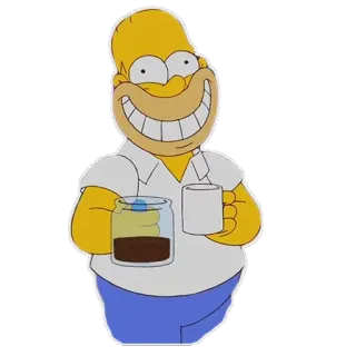 🍻 Homer Simpson The Simpsons cartoon, Homer Simpson, coffee, Simpsons, animated, funny, comedy telegram sticker