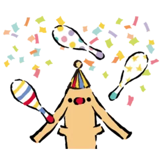 🎉 Palhaço, Malabarismo, Festa, Celebração, Animador, Colorido, Divertido whatsapp sticker