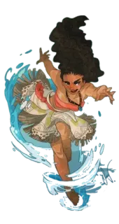 🏃 Moana disney, film, animation, ozean, prinzessin whatsapp sticker