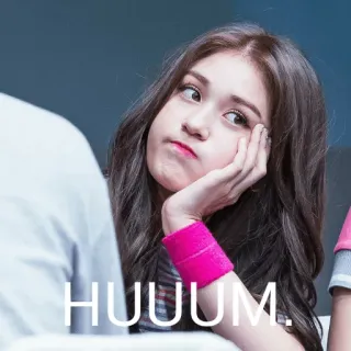 😕 HUUM. coréen, fille, Somi, idol, mignon, pose telegram sticker