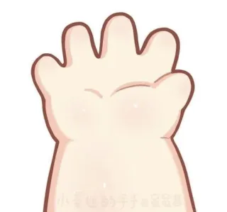 🍼 小掌心的手手 嘻嘻嘻 hand, cute, baby, small hand, cartoon hand, gesture whatsapp sticker