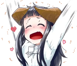 😘 anime girl, cartoon, horns, happy, cute telegram sticker