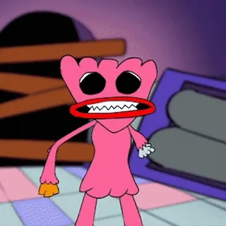 😱 Huggy Wuggy Poppy Playtime Huggy Wuggy, Poppy Playtime, Horreur, Monstre, Dessin animé, Jeu vidéo telegram sticker