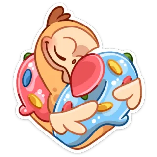 🤗 carino, animale, cartone animato, abbraccio, amichevole, caldo whatsapp sticker